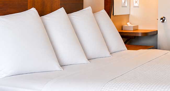 Guest room bedding